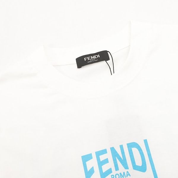 フェンディ ロゴ プリント コットン Tシャツ コピー fes50020